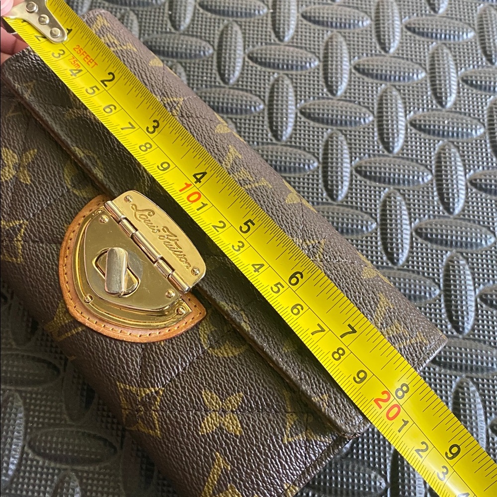 Louis Vuitton 100% Authentic Vintage Brown and Gold Clutch Long Wallet - Picture 10 of 11